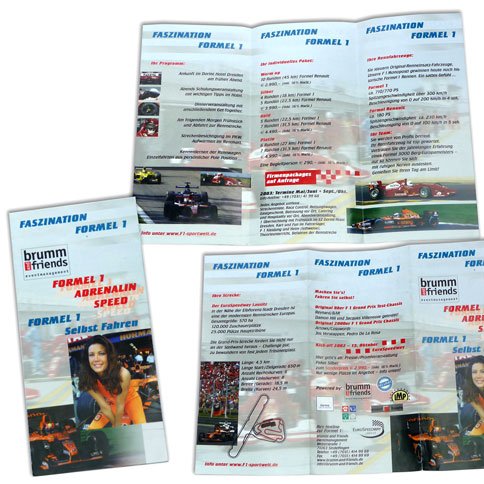 Faltblatt für einen Event-Veranstalter