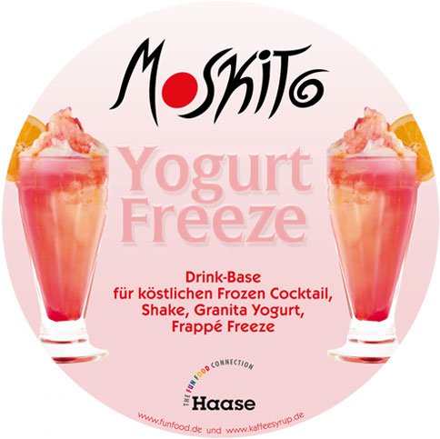 Deckel-Etikett für Eimer mit Yogurt-Pulver