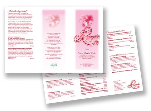 Preisliste für ein Kosmetikstudio